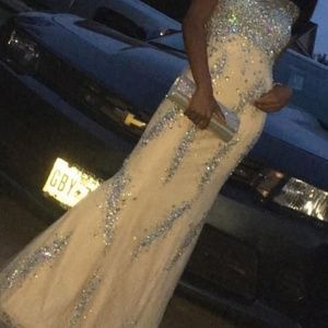 Prom dress or a rhinestone evening dress